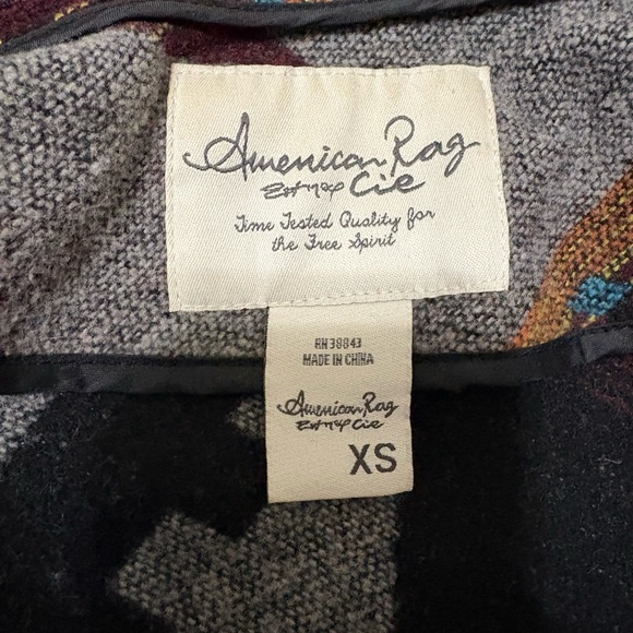 American Rag Multicolor Geometric Coat - Picture 3 of 6